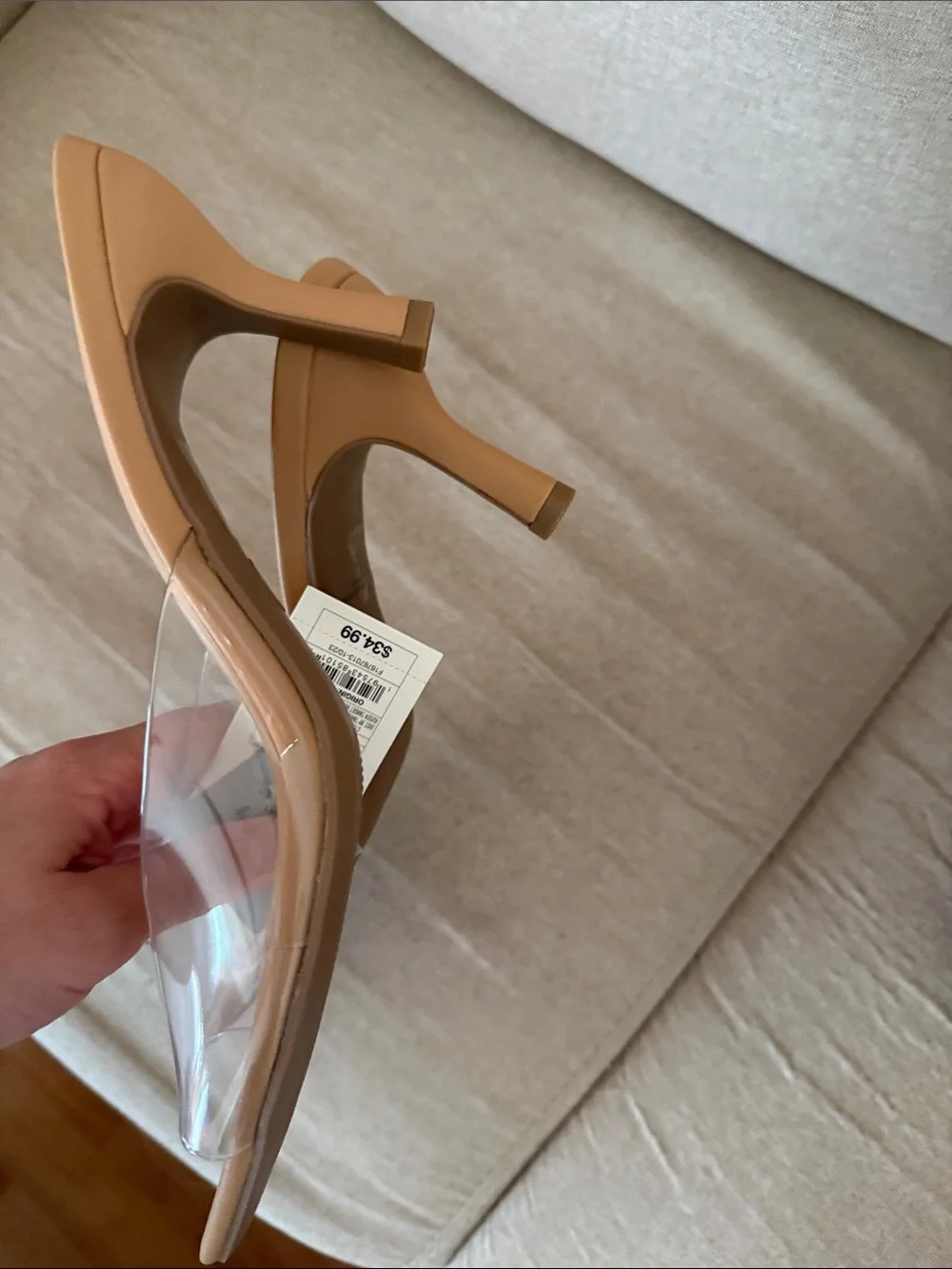 a new day Clear Band Nude Pointe Heels Lupita